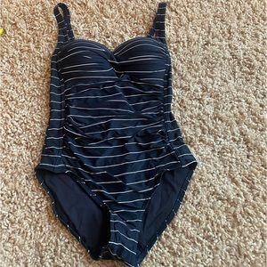 Riviera Stripe Joanne One Piece Swimsuit, US SIZE 4